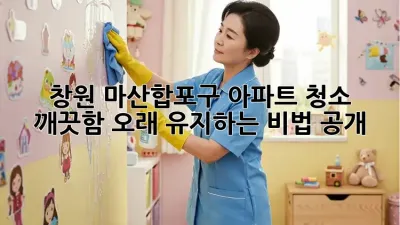 창원 마산합포구 아파트 청소, ✨ 깨끗함 오래 유지하는 비법 공개! 🧹